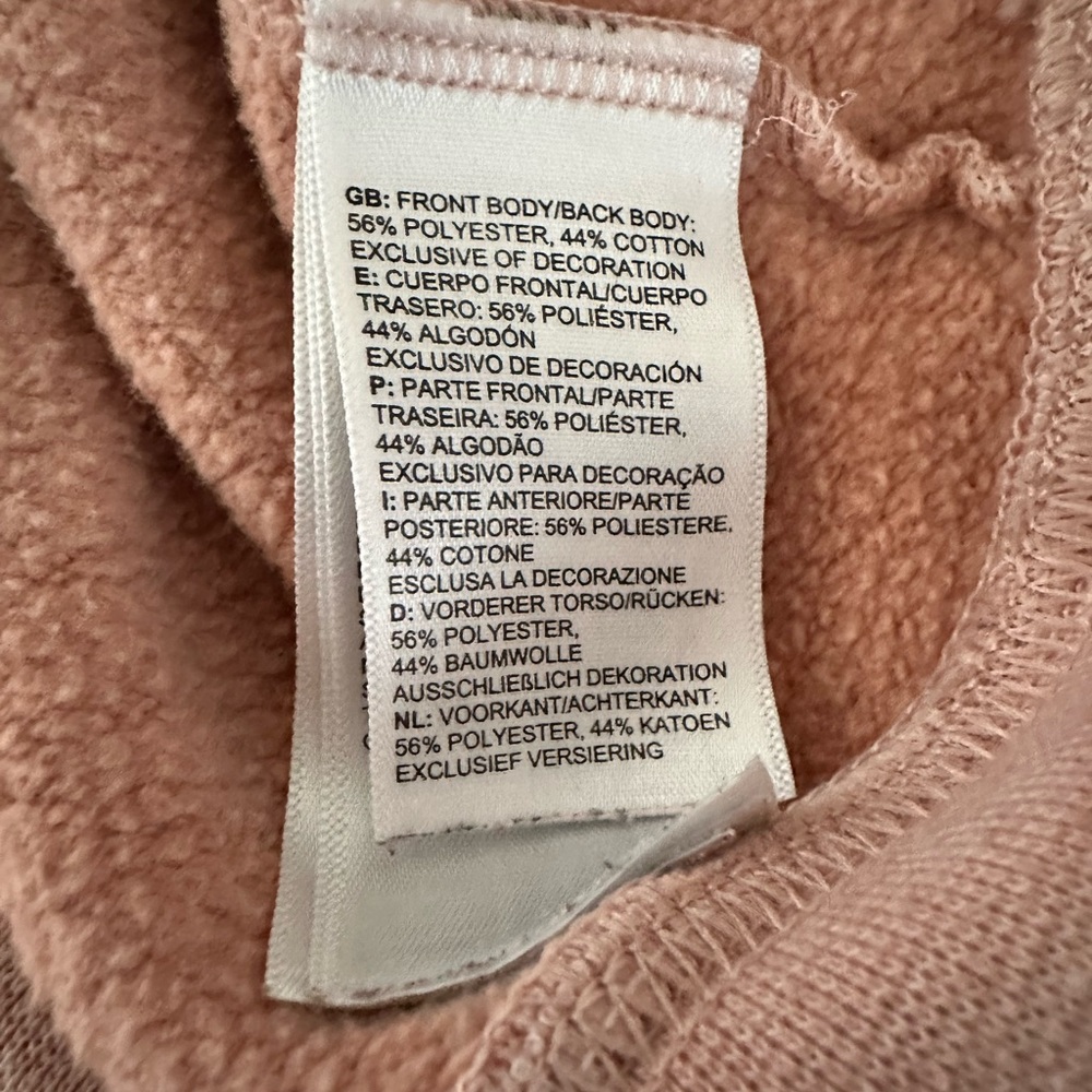 The North Face dusty pink logo patch sweatshirt ladies size Small - Picture 6 of 9